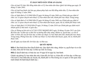 07/2012/QĐ-UBND ban hành Quy định chức năng nhiệm vụ quyền hạn cơ cấu tổ chức