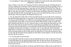 Thông báo 204/TB-VPCP kết luận của Thủ tướng Nguyễn Tấn Dũng tại cuộc họp thường