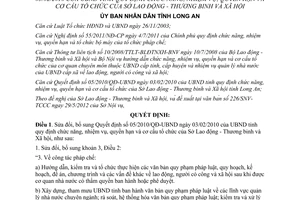 Quyết định 24/2012/QĐ-UBND sửa đổi Quyết định 05/2010/QĐ-UBND tỉnh Long An