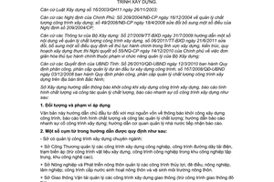 Hướng dẫn 01/HD-SXD thông báo khởi công khi xây dựng công trình xây dựng