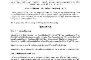 Quyết định 533/QĐ-BHXH năm 2012 quy định chức năng nhiệm vụ quyền hạn