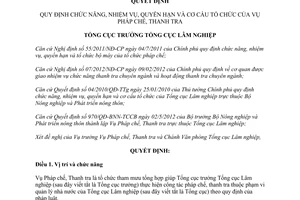 Quyết định 271/QĐ-TCLN năm 2012 quy định chức năng nhiệm vụ quyền hạn