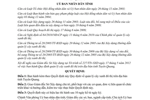 Quyết định 09/2012/QĐ-UBND Quy định quản lý cây xanh đô thị trên địa bàn tỉnh