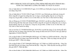 Hướng dẫn 3250/HD-UBND điều chỉnh dự toán xây dựng công trình trên địa bàn