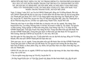 Thông báo 10/TB-VP kết luận của đồng chí Phó Chủ tịch Vũ Hồng Khanh tại cuộc họp