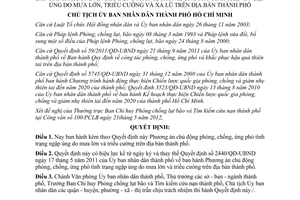 Quyết định 3006/QĐ-UBND năm 2012 Phương án chủ động phòng chống ứng phó