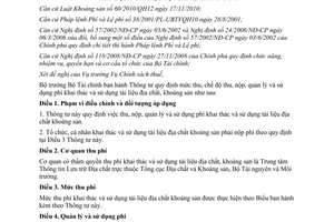 Thông tư 95/2012/TT-BTC phí khai thác và sử dụng tài liệu địa chất khoáng sản