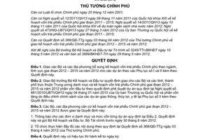 Quyết định 699/QĐ-TTg năm 2012 giao bổ sung kế hoạch vốn trái phiếu Chính phủ