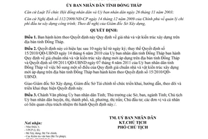 Quyết định 16/2012/QĐ-UBND về Quy định giá nhà và vật kiến trúc xây dựng trên đị