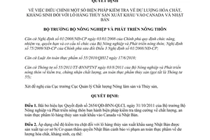 Quyết định 1381/QĐ-BNN-QLCL năm 2012 dư lượng hóa chất khánh sinh hàng thủy sản