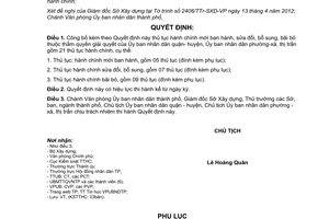 Quyết định 3113/QĐ-UBND năm 2012 công bố thủ tục hành chính