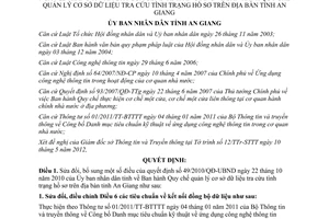 Quyết định 11/2012/QĐ-UBND sửa đổi Quyết định 49/2010/QĐ-UBND Quy chế quản lý