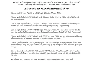 Quyết định 2677/QĐ-UBND năm 2012 công bố thủ tục hành chính mới bãi bỏ