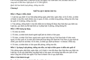 Luật phòng, chống rửa tiền 2012