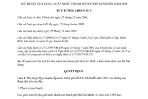 Quyết định 729/QĐ-TTg năm 2012 phê duyệt Quy hoạch cấp nước