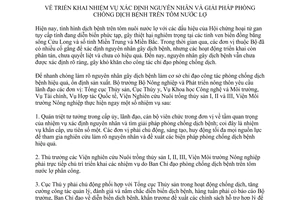 Chỉ thị 1862/CT-BNN-TCTS năm 2012 triển khai nhiệm vụ xác định nguyên nhân