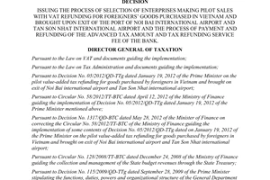 Decision No. 783/QD-TCT issuing the process of selection of enterprises making