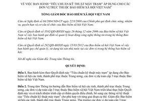 Quyết định 598/QĐ-BHXH năm 2012 Tiêu chuẩn kỹ thuật máy trạm Bảo hiểm xã hội Việt Nam