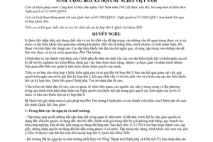 Nghị quyết 30/2012/QH13 chất vấn trả lời chất vấn tại kỳ họp thứ 3 Quốc hội