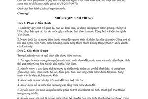 Luật tài nguyên nước 2012