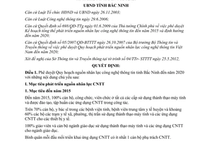 Quyết định 36/2012/QĐ-UBND phê duyệt Quy hoạch nguồn nhân lực công nghệ