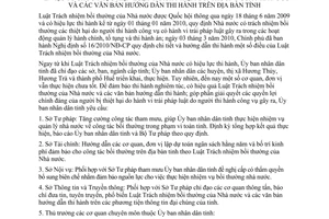 Chỉ thị 17/2012/CT-UBND thực hiện Luật Trách nhiệm bồi thường Thừa Thiên Huế