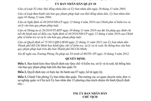 Quyết định 03/2012/QĐ-UBND Quy chế kiểm tra xử lý rà soát hệ thống hóa văn bản