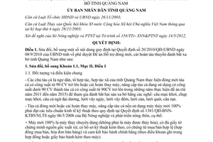 Quyết định 13/2012/QĐ-UBND sửa đổi Quyết định 20/2010/QĐ-UBND phê duyệt Đề án