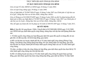 Quyết định 11/2012/QĐ-UBND sửa đổi khoản 1 Điều 1 Quyết định 02/2009/QĐ-UBND