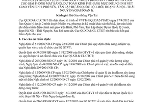 Báo cáo 316/CQLXD-TĐ1 2012 phương án kỹ thuật khảo sát thiết kế dự toán kinh phí điều chỉnh nút giao Yên Bình