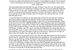 Chỉ thị 01/2012/CT-UBND thực hiện Quyết định 62/2011/QĐ-TTg về chế độ chính sách