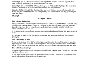 Thông tư liên tịch 106/2012/TTLT-BTC-NHNN hướng dẫn phát hành tín phiếu kho bạc