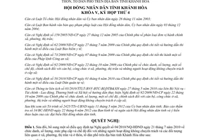 Nghị quyết 02/2012/NQ-HĐND người hoạt động không chuyên trách đối tượng liên quan Khánh Hòa