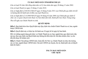 Quyết định 26/2012/QĐ-UBND Quy định tiêu chuẩn Chánh Thanh tra sở ban ngành