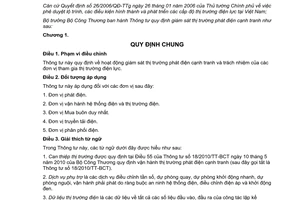 Thông tư 18/2012/TT-BCT quy định Giám sát thị trường phát điện cạnh tranh