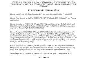 Quyết định 28/2012/QĐ-UBND quy định mức thu nộp chế độ quản lý sử dụng phí