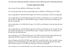 Quyết định 20/2012/QĐ-UBND hệ số điều chỉnh giá đất Bình Phước