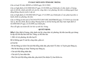 Quyết định 37/2012/QĐ-UBND số lượng chức danh cán bộ công chức Sóc Trăng