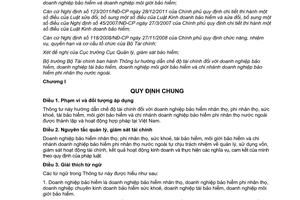 Thông tư 125/2012/TT-BTC hướng dẫn chế độ tài chính doanh nghiệp bảo hiểm