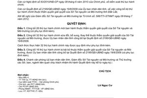 Quyết định 1667/QĐ-UBND năm 2012 công bố thủ tục hành chính thuộc thẩm quyền