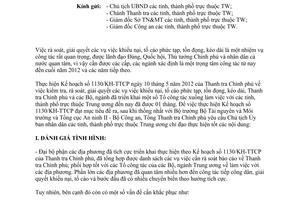 Công văn 1644/TTCP-VP hướng dẫn xử lý vụ việc phức tạp tồn đọng kéo dài