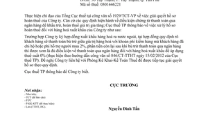 Công văn 5068/CT-TTHT thanh toán qua ngân hàng