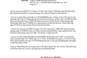 Công văn 2358/TCT-TNCN chuyển nhượng vốn