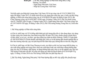 Công văn 4935/VPCP-KTTH xây dựng kho chứa lúa gạo