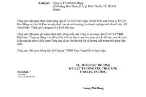 Công văn 3348/TCHQ-TXNK kê khai nộp thuế bảo vệ môi trường