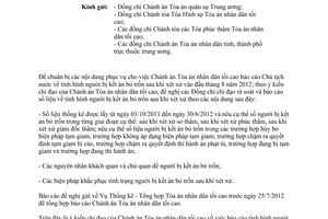 Công văn 68/TA-TKTH báo cáo tình hình người bị kết án bỏ trốn sau khi xét xử