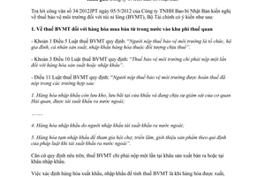 Công văn 9049/BTC-CST thuế bảo vệ môi trường