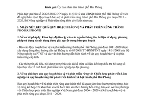 Công văn 2104/BNN-TCLN thẩm định Quy hoạch bảo vệ phát triển rừng
