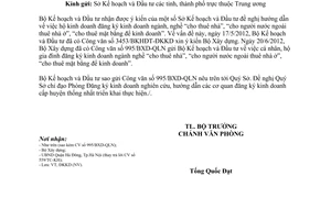 Công văn 4996/BKHĐT-ĐKKD hướng dẫn hộ kinh doanh đăng ký ngành nghề cho thuê nhà