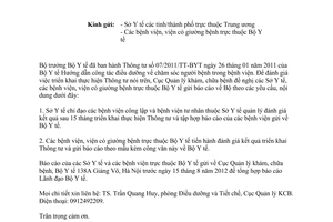 Công văn 753/KCB-ĐD báo cáo kết quả triển khai Thông tư 07/2011/TT-BYT